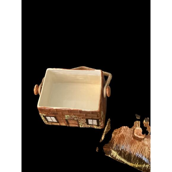 Vintage Price Kensington Ye Olde Cottage Biscuit Basket, Cookie Jar with Handle - Picture 6 of 9